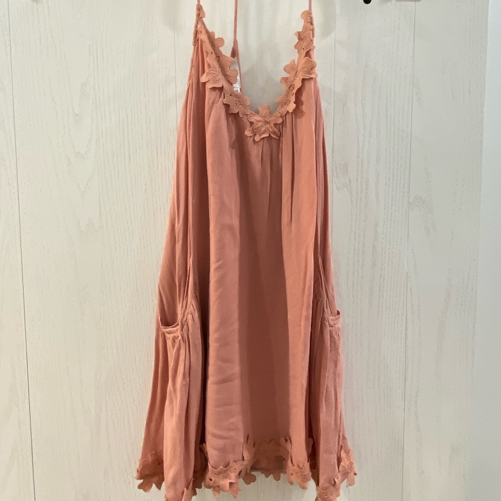 Pink floral skater sundress